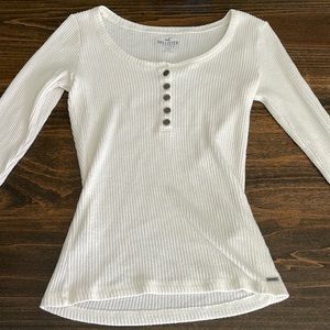Long sleeve Hollister top size small (eggshell white)